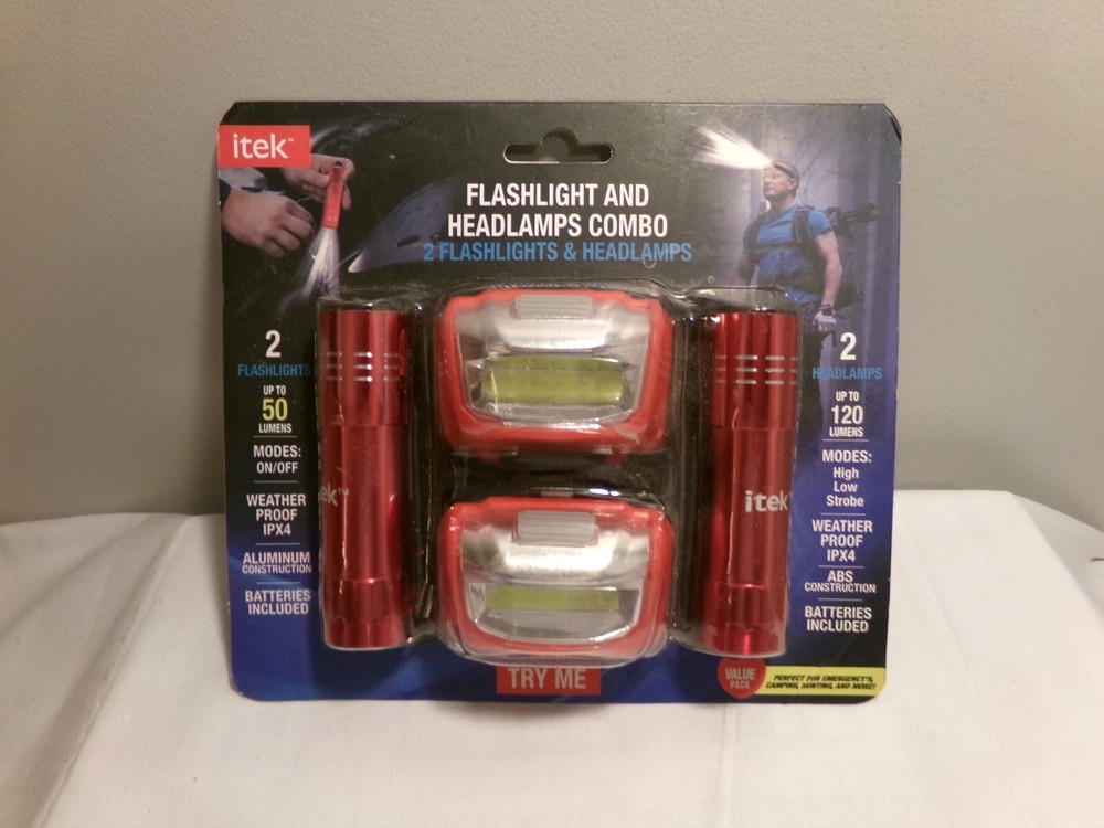 Itek Flashlight & Headlamp Combo