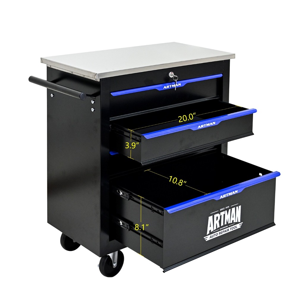 4 Drawer Rolling Tool chest, Tool Organizer, Splicable,for Garage Workshop,diyer