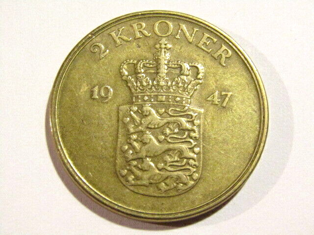 Denmark 1947 2 Kroner Coin