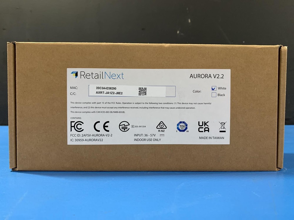 RetailNext Aurora V2.2 IN Store Analytics High Def Camera Sensor - White
