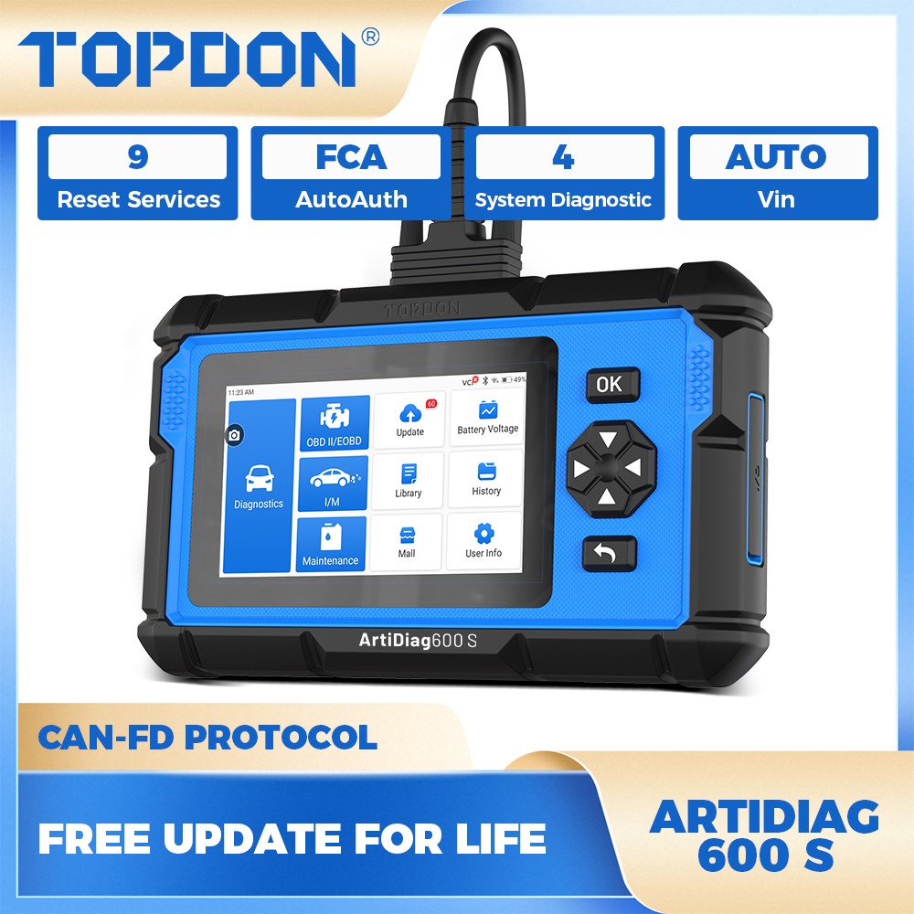 2026 Newest TOPDON AD600S Free Updates ABS SAS BMS DPF TPMS  Vehicle Code Reader