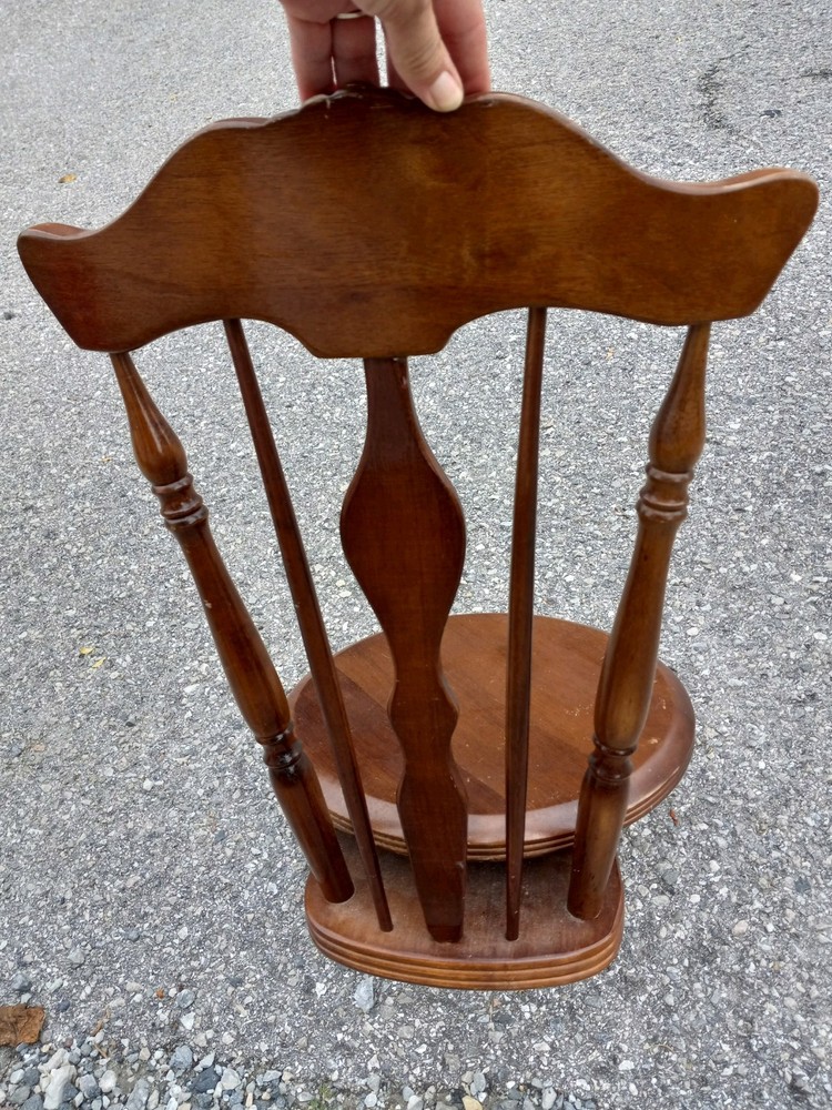 Vintage High Back Adjustable Piano Organ Stool TOP ONLY