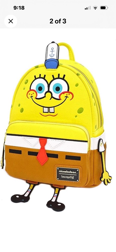 Loungefly Nickelodeon Spongebob ￼ Square Pants Mini Backpack New