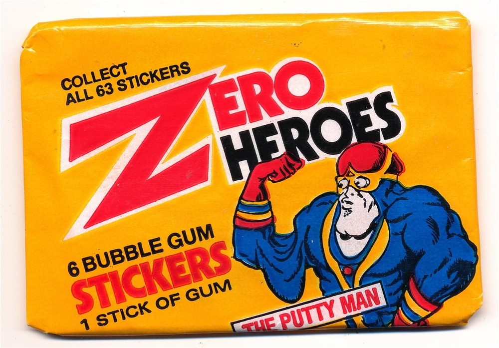 1983 General Mills Zero Heroes Trading Sticker Pack