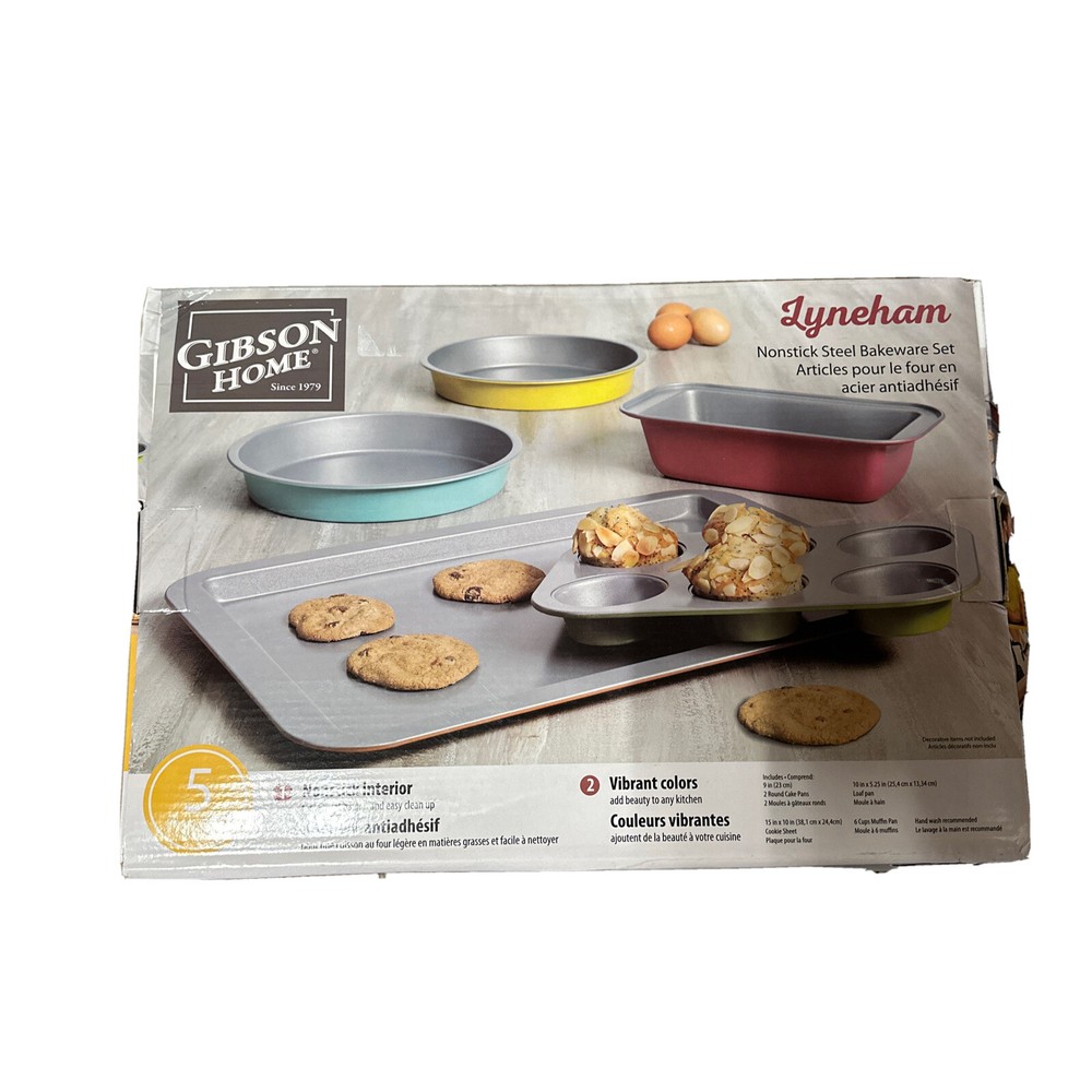 Gibson Home Color Splash Lyneham 5 Pc Bakeware Set