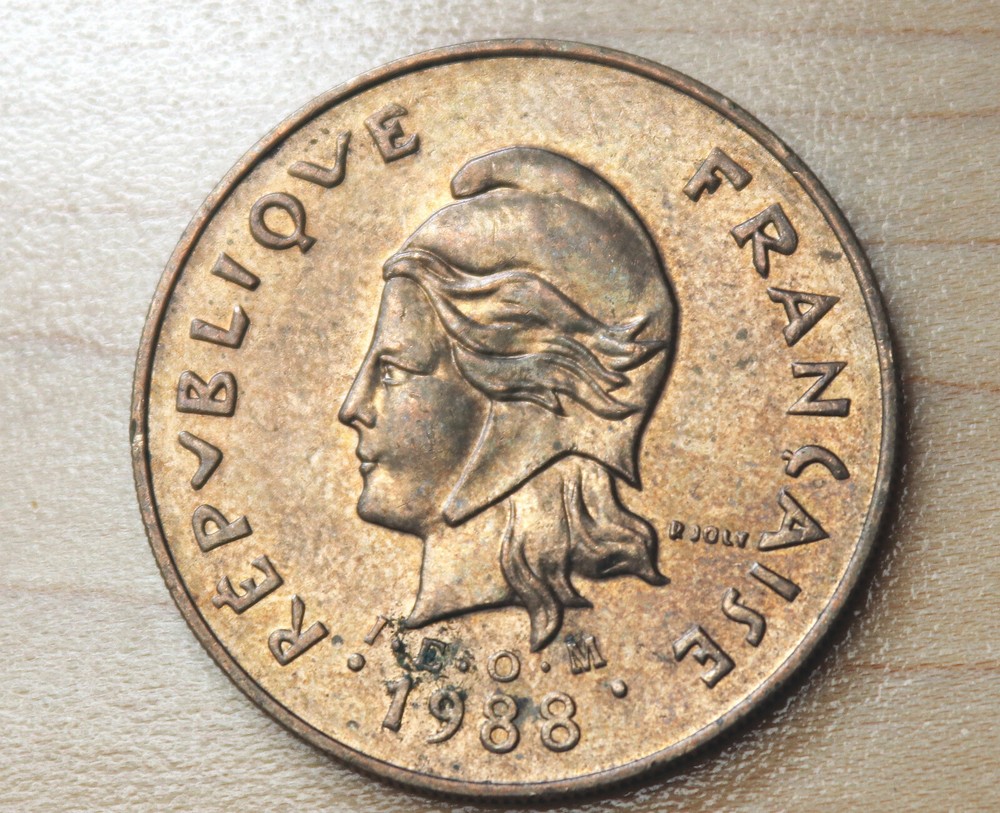 1988 French Polynesia 100 Francs