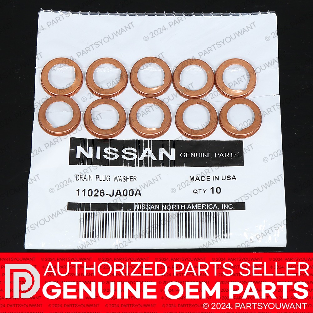 GENUINE Nissan OEM Oil Drain Plug Crush Washer 11026-JA00A 11026-01M02 Set of 10