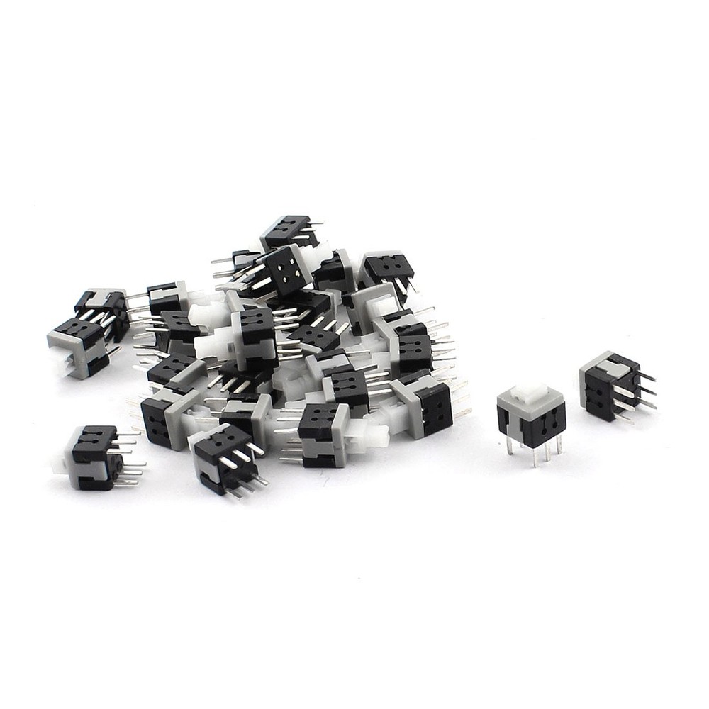 30Pcs 5.8mm x 5.8mm Self-Locking Push Button Actuator Tact Switch