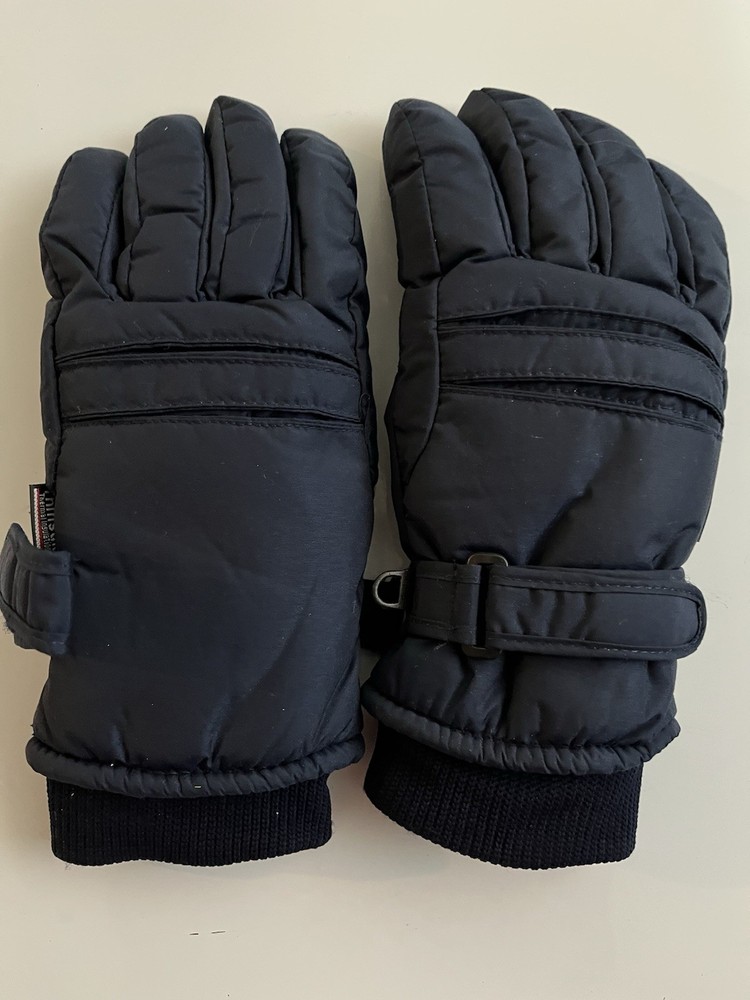 Thick Thinsulate Gloves. Navy Blue, Size Small.  A bit Stiff. Pre-Owned.