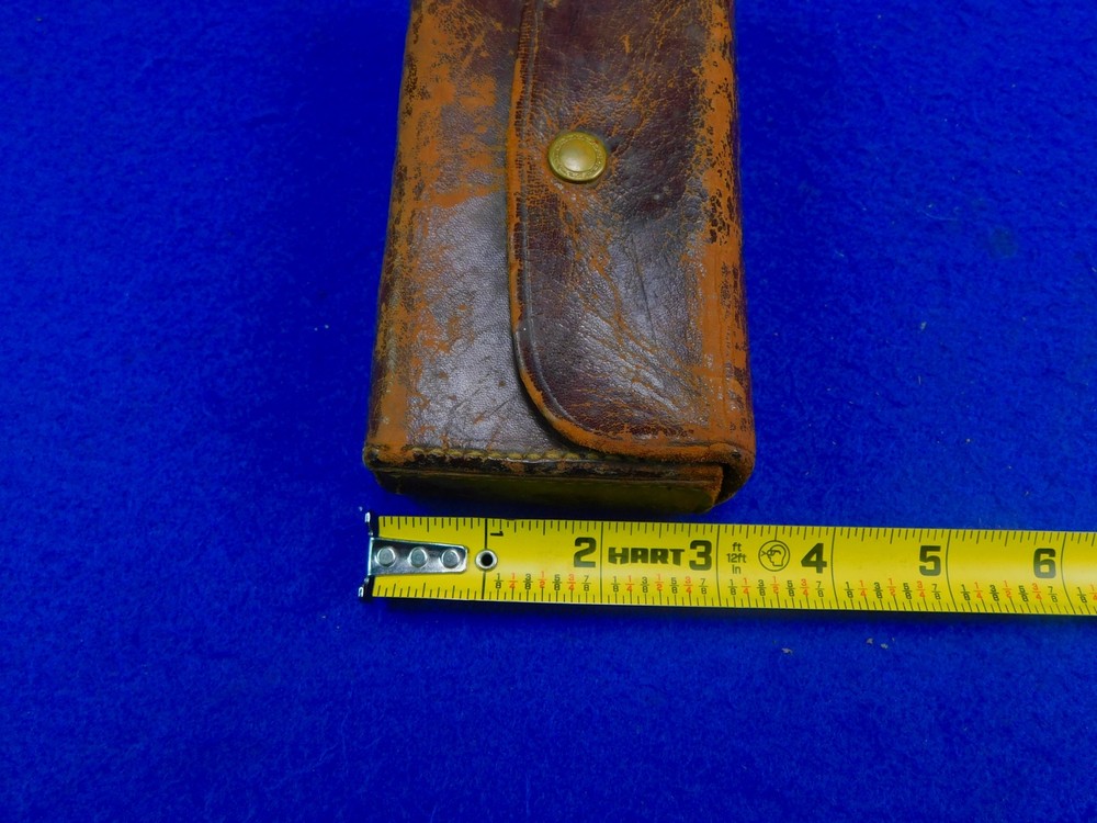 Antique US 1922 Dated Leather Ammo Pouch Holder Case