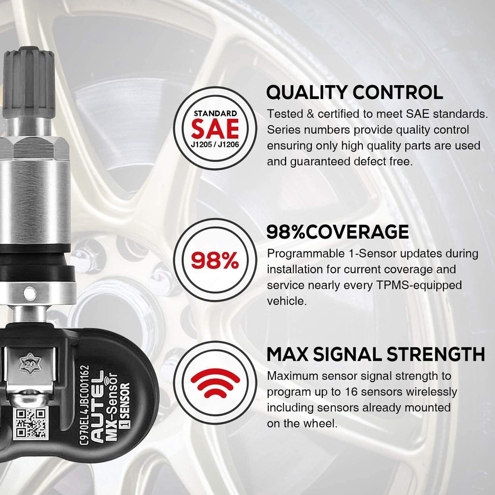 Autel MX-Sensor 315MHz&433MHz Programmable TPMS Universal Tire Pressure Sensor