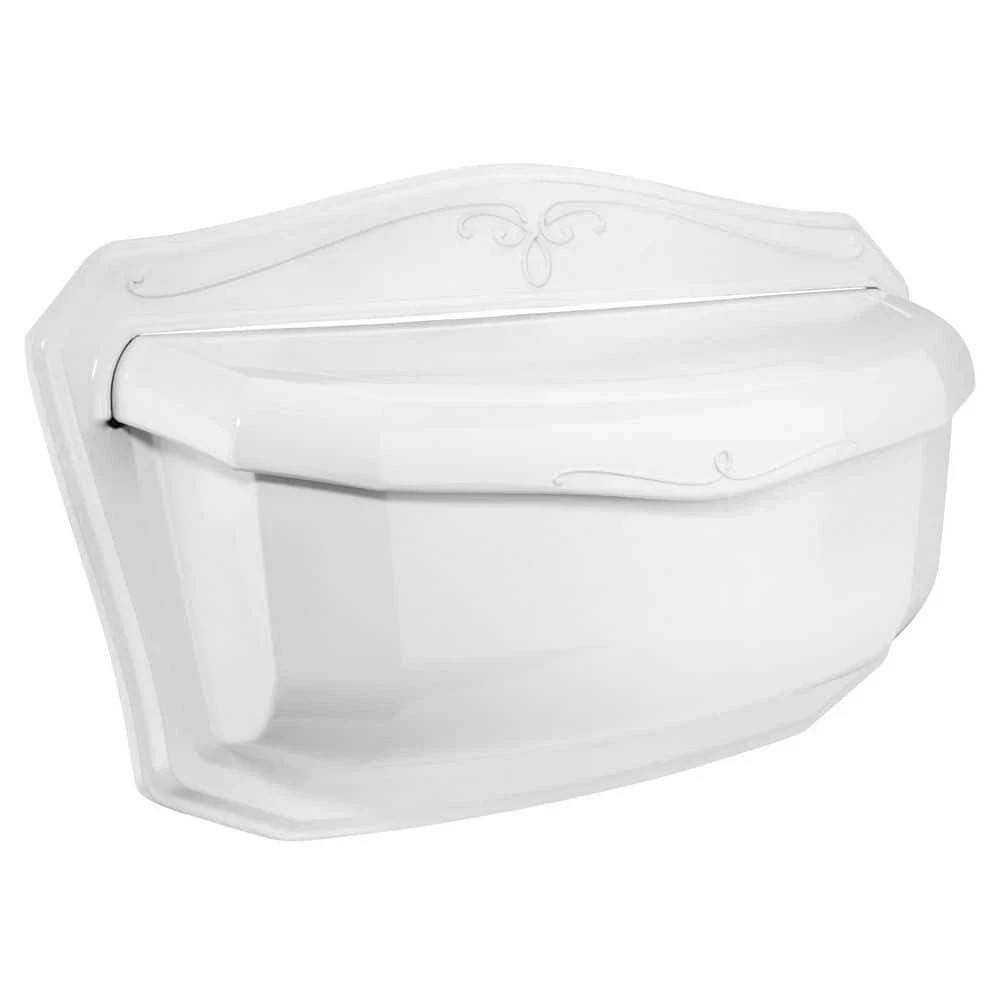 Architectural Mailboxes Villa White, Small, Aluminum, Wall Mount Mailbox