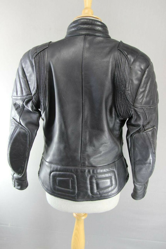 SUPERB QUALITY BLACK LEATHER SPORTEX A5 BIKER JACKET 36 INCH