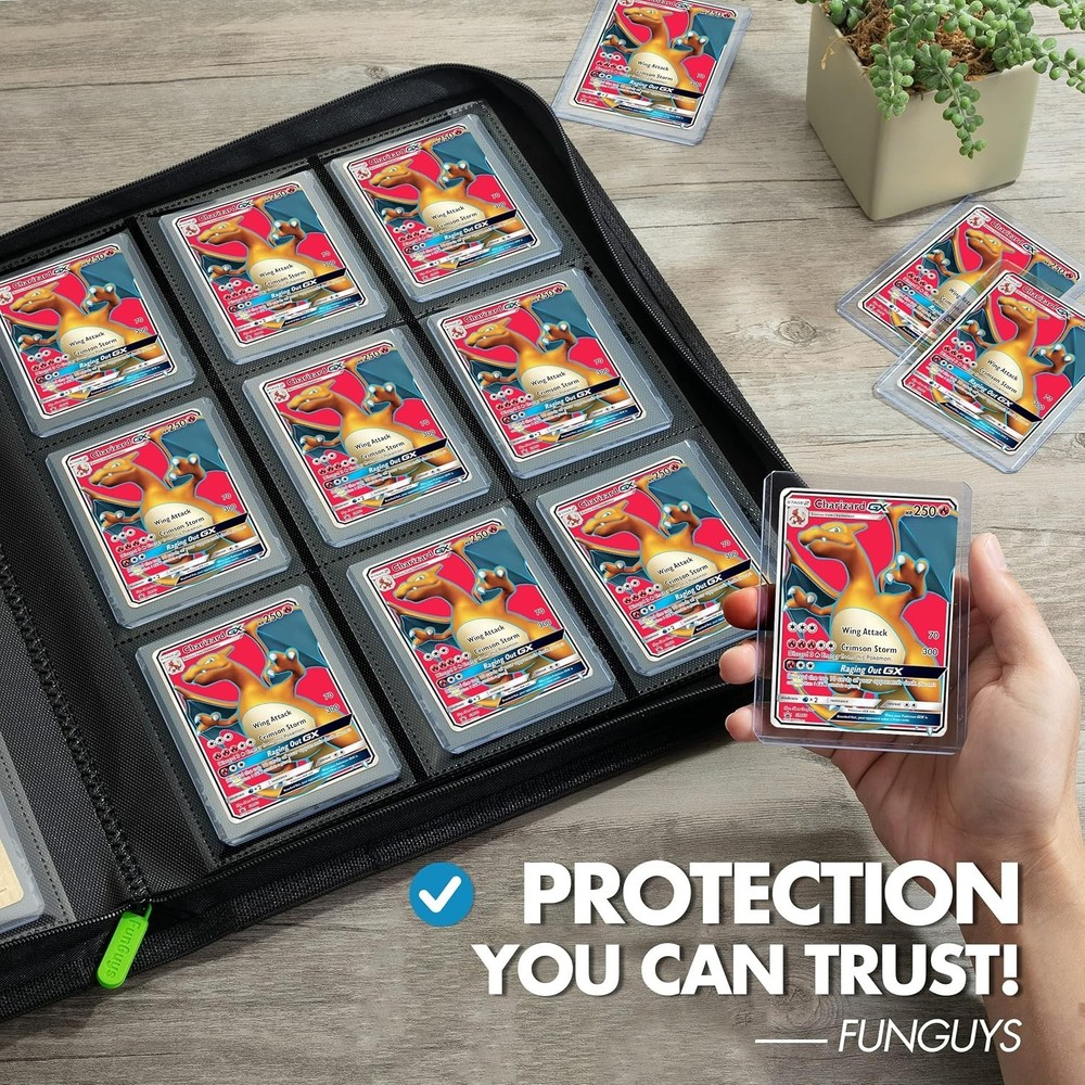 Toploader Binder, Trading Card Binder Storage, 252 9 Pocket Top Loader Binder