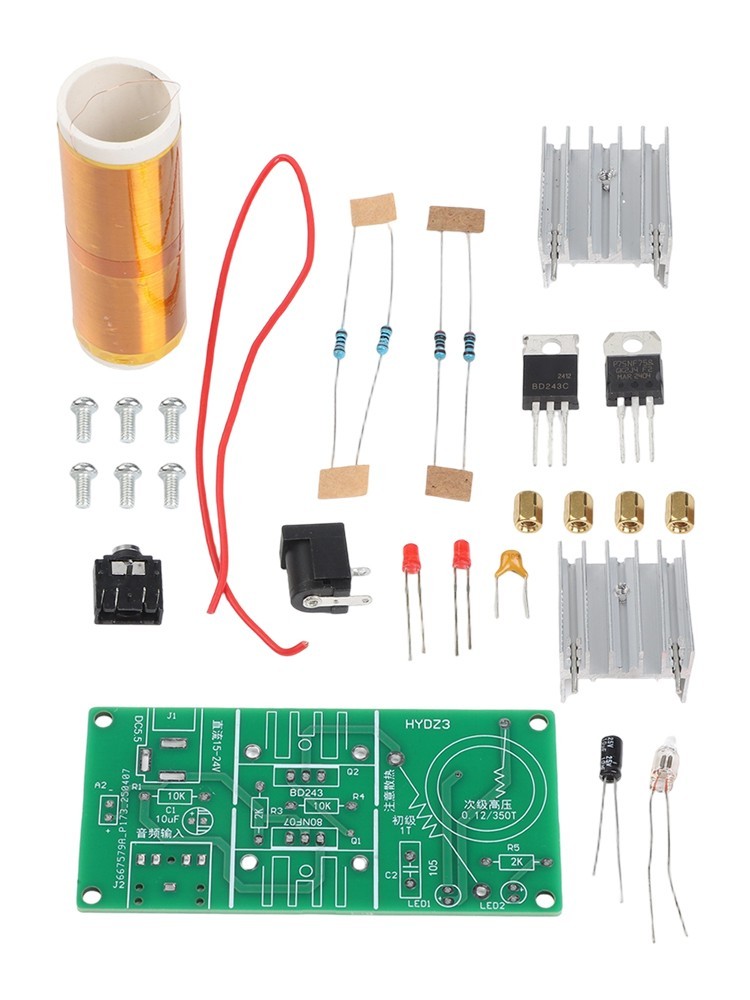 Coil Plasma Component DIY Kit Stainless Ball 15W Portable Practical