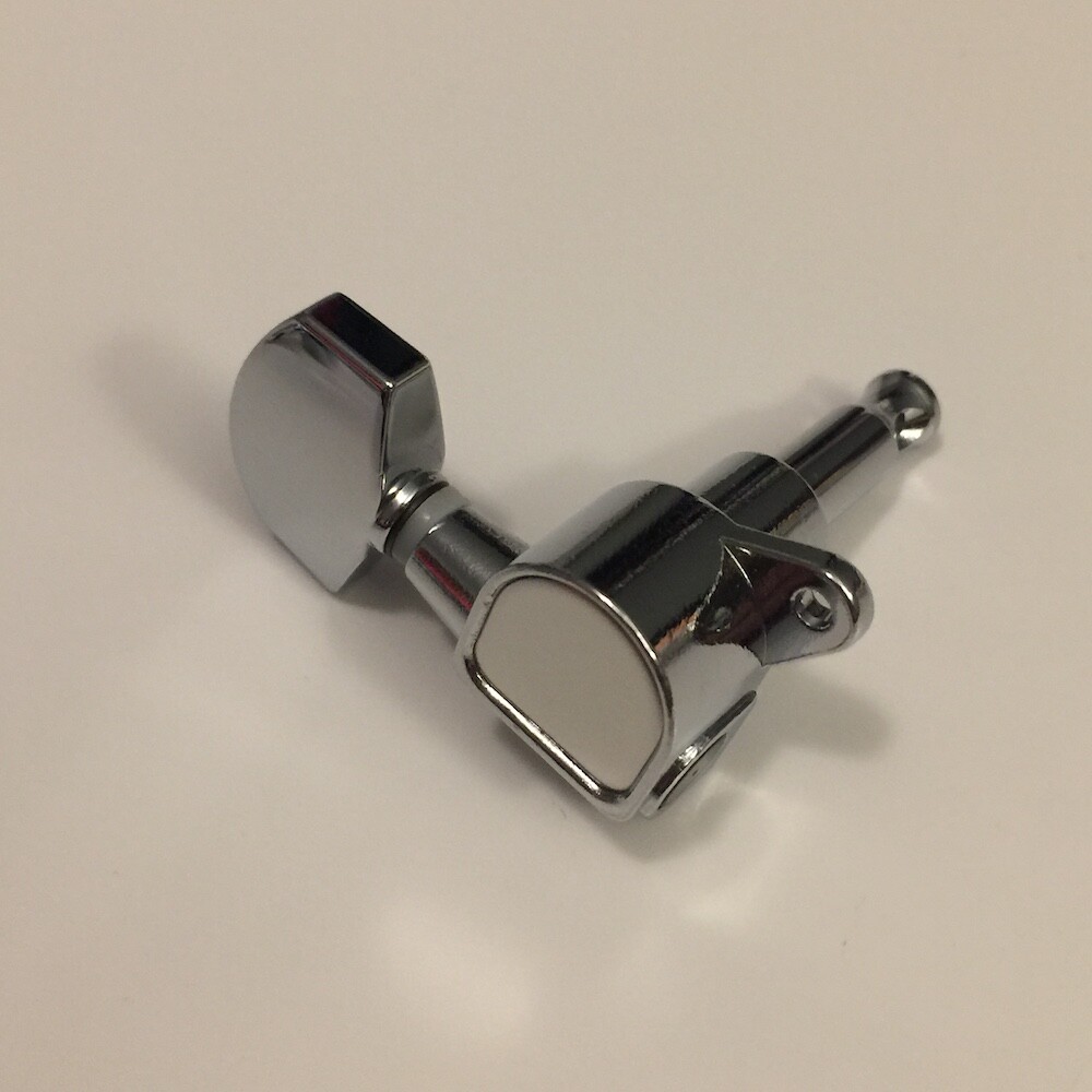 GUITAR TUNER MACHINE SET - D Shape Body - 3 Per Side 3x3 - CHROME