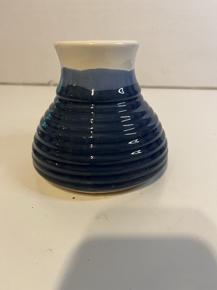 Blue No Spill Wide Base Coffee Mug, Stoneware, Handmade