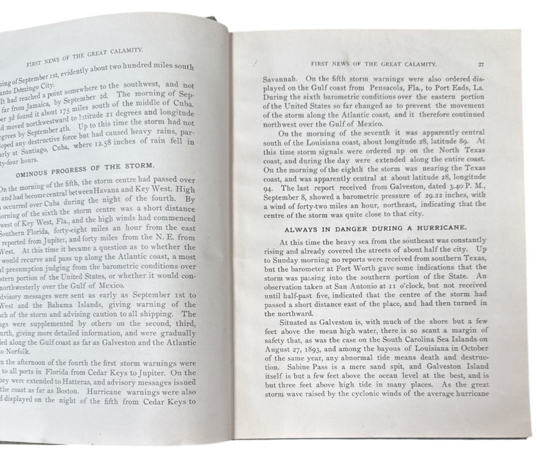 The Great Galveston Disaster 1900 Texas Hurricane Flood History 1st Ed