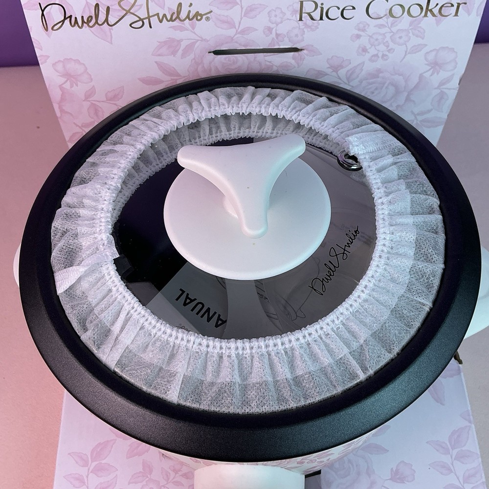 Dwell Studios Rice Cooker Blue Hydrangea Pattern* NEW* Makes 6 Cups/Non Stick*