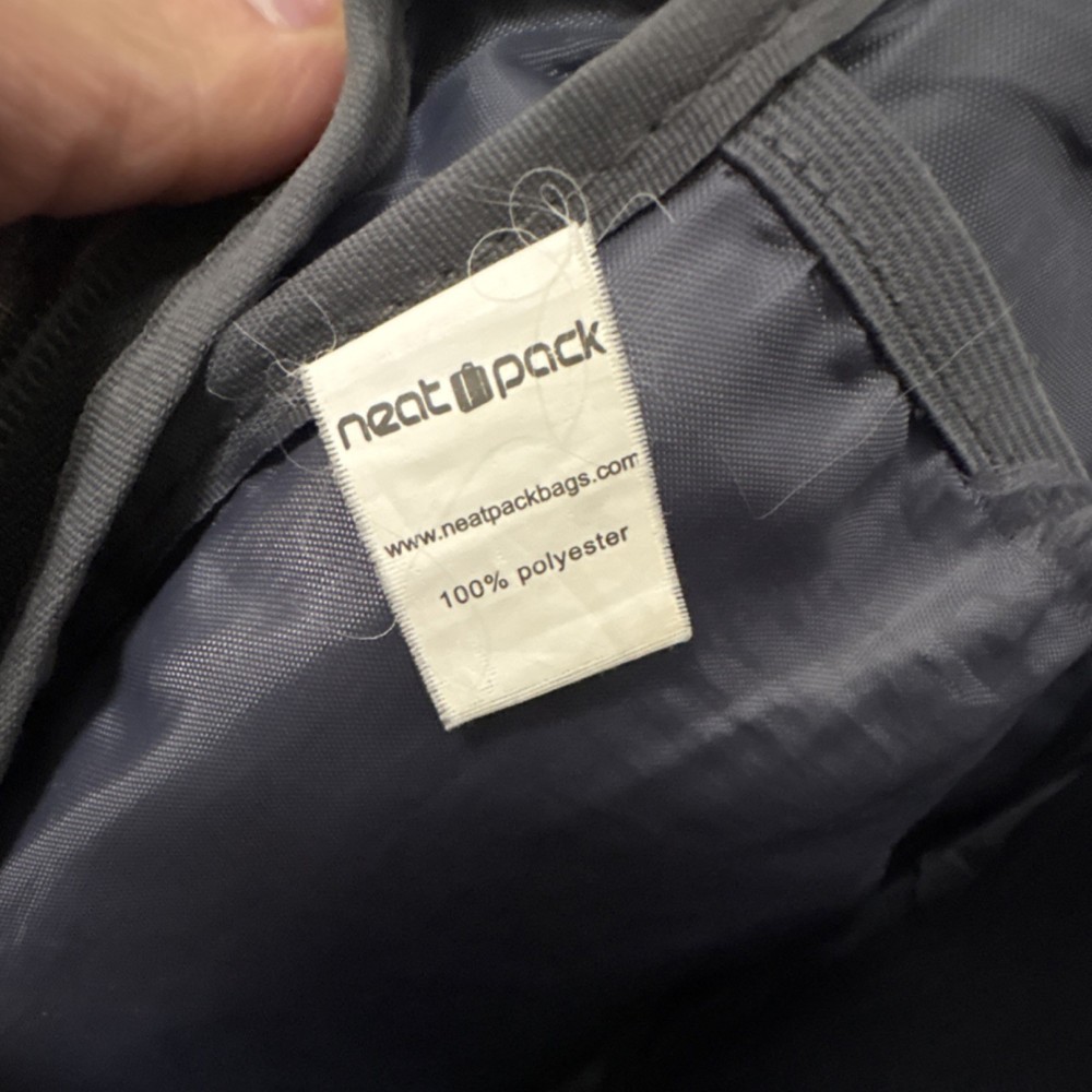NeatPack Gray Polyester Daypack with RFID Blocking Pocket for Hiking Camping