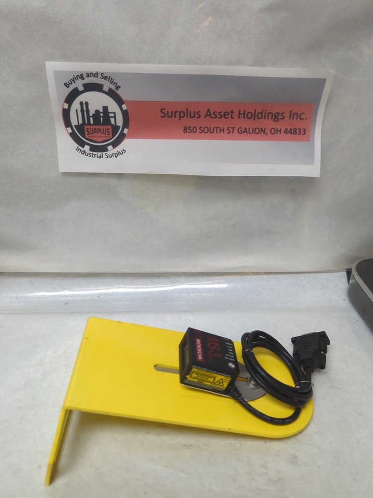 MICROSCAN,MS-3,HIGH SPEED LASER BARCODE SCANNER + BRACKET PRE-OWNED