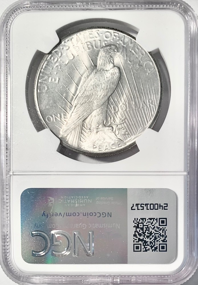 1927 Peace Silver Dollar NGC MS 64