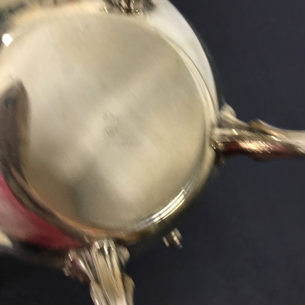 VINTAGE Sheridan Silversmiths SILVERPLATE WATER PITCHER Patina figural with lip