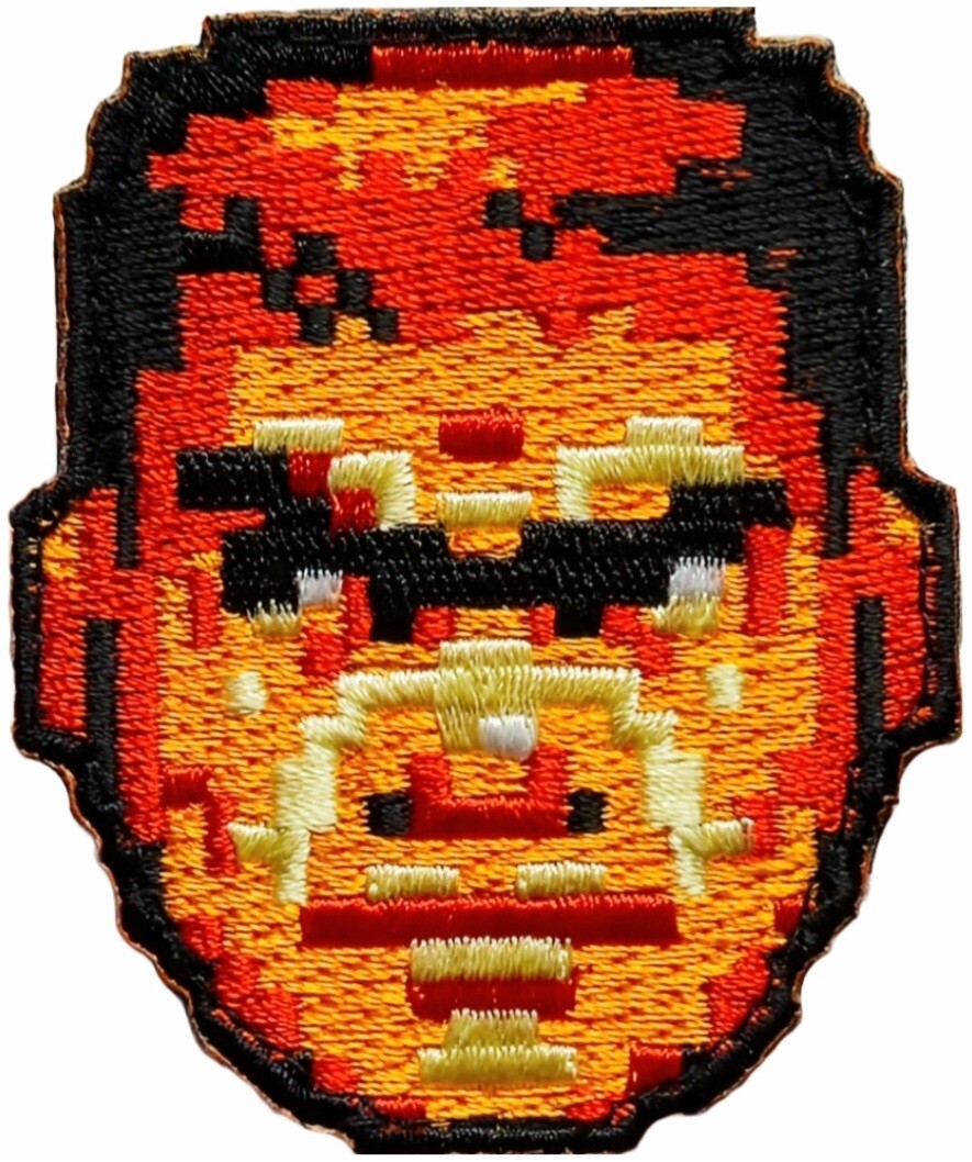 Doom Guy Embroidered Morale Patch - 2PC HOOK BACKING 2.5"x2"