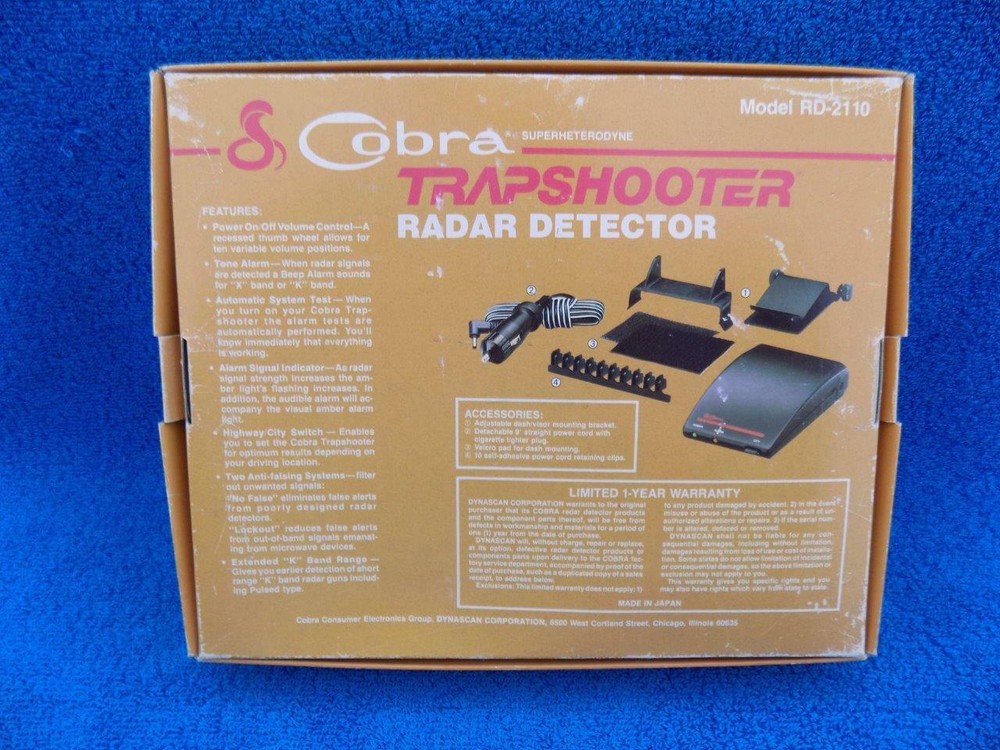 Cobra Trapshooter Radar Detector RD-2110
