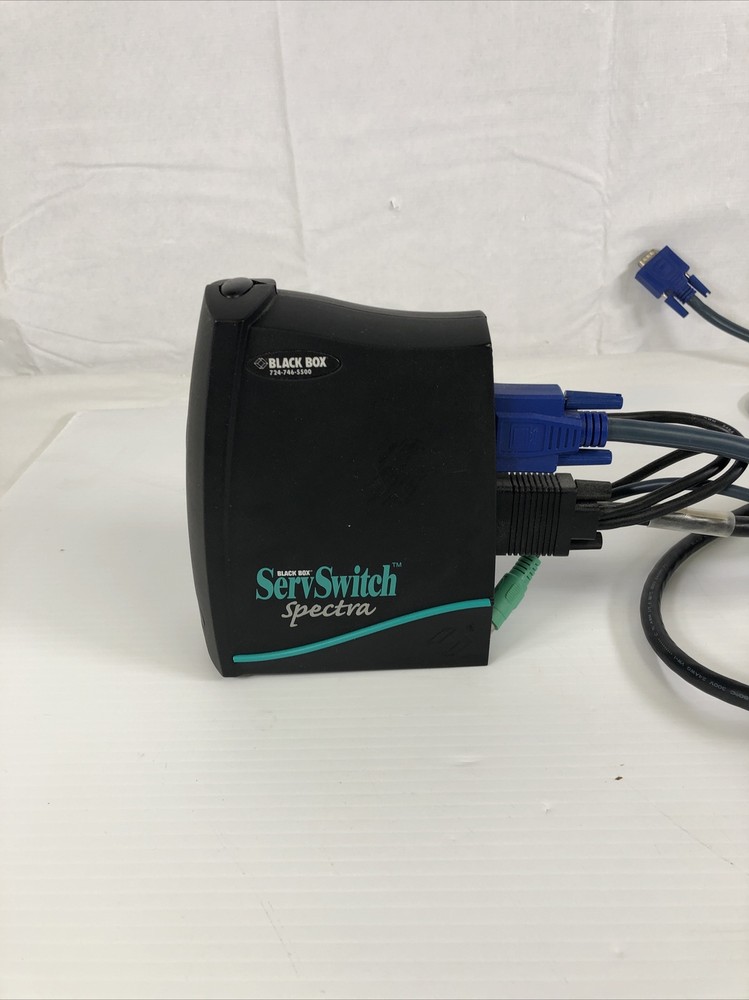 Black Box ServSwitch Spectra 2 Port KVM Fd SW681A w/cables(2)