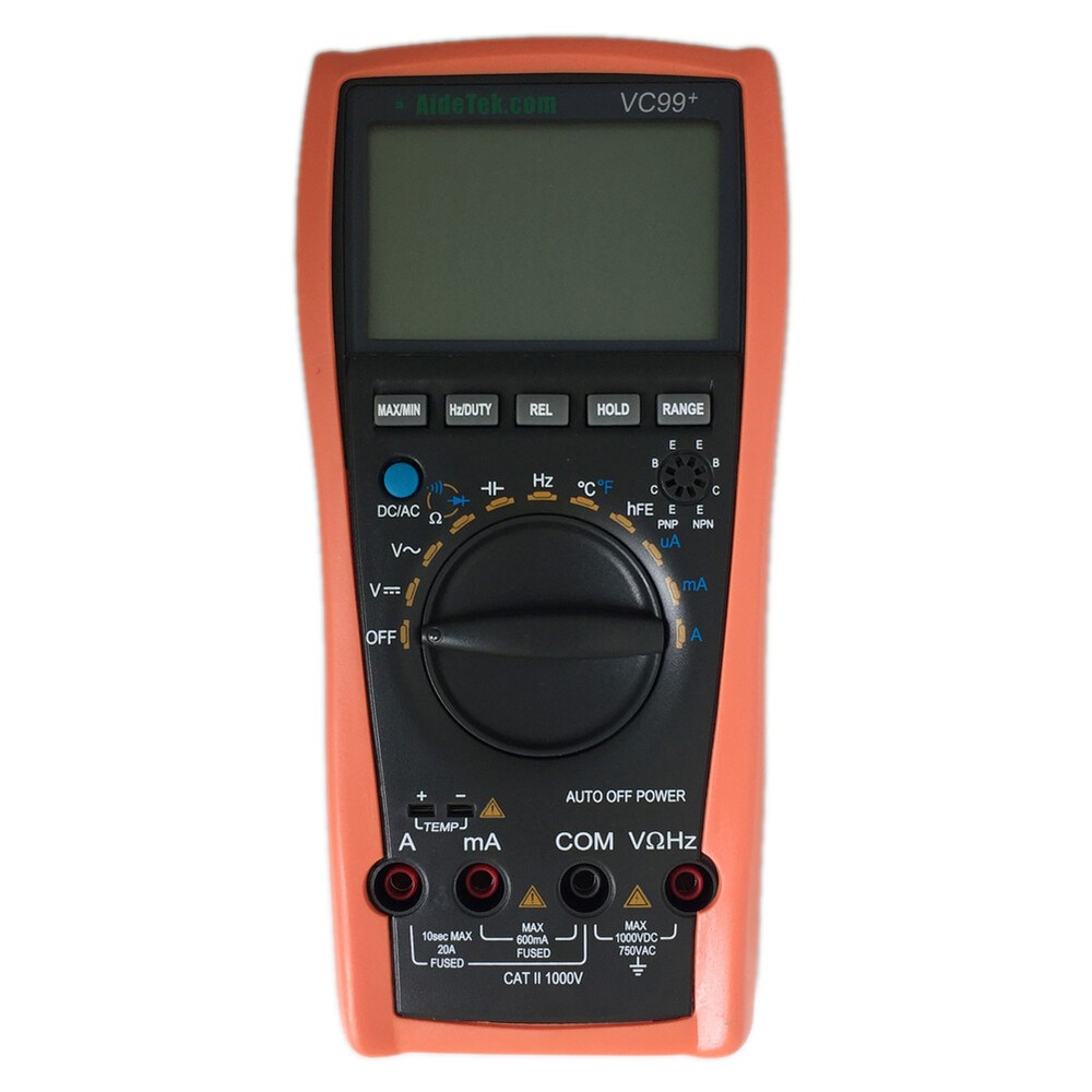 VC99+ auto range digital multometer analog bar diode buzz RC r