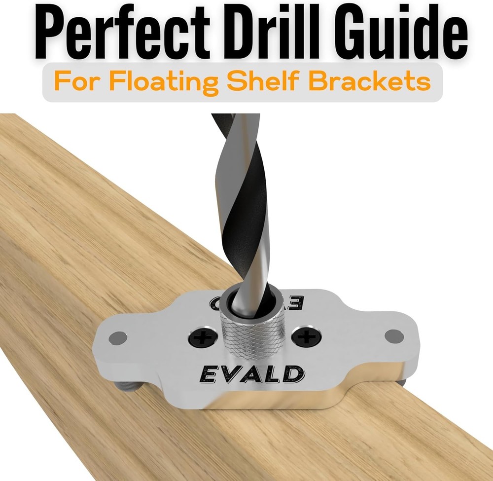 Aluminum Dowel Jig for Floating Shelf Brackets with Efficient Securing System
