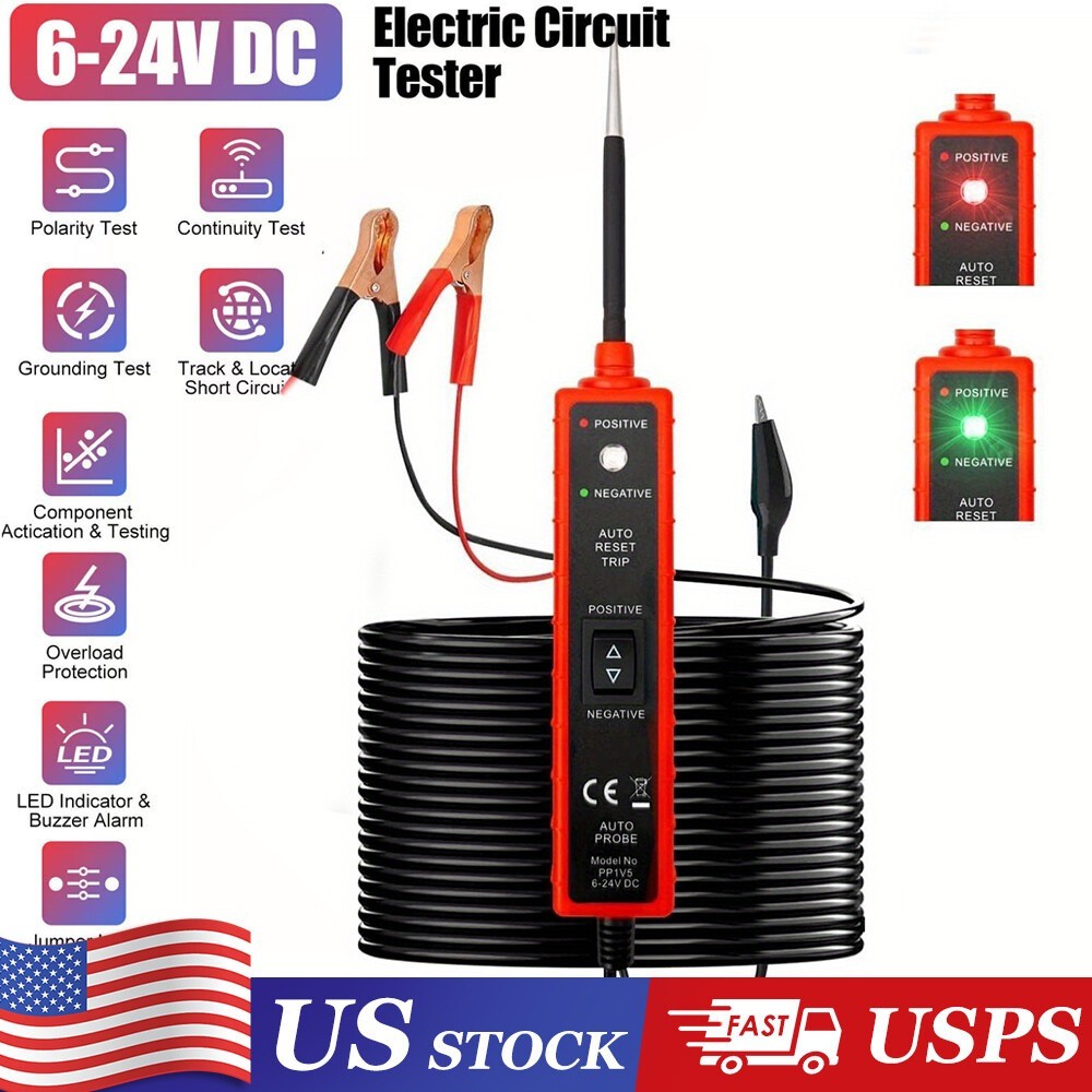 Automotive Digital Power Probe Circuit Electrical Tester Test Lead Device System