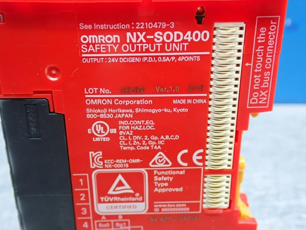 OMRON SAFETY I/O CONTROL UNIT, 2PCS NX-SOD400