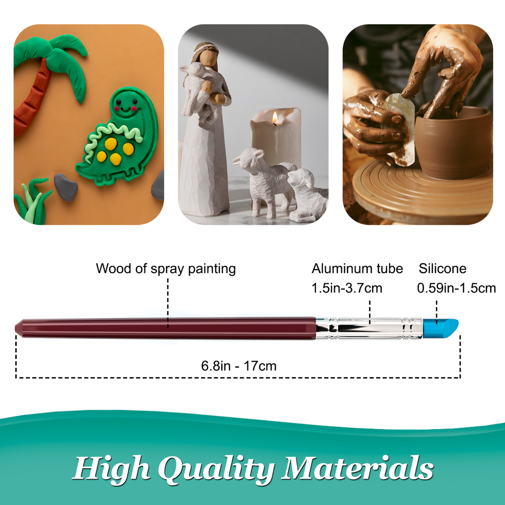Silicone Clay Sculpting Tools Set Modeling Dotting Tool for Pottery 14 Pieces