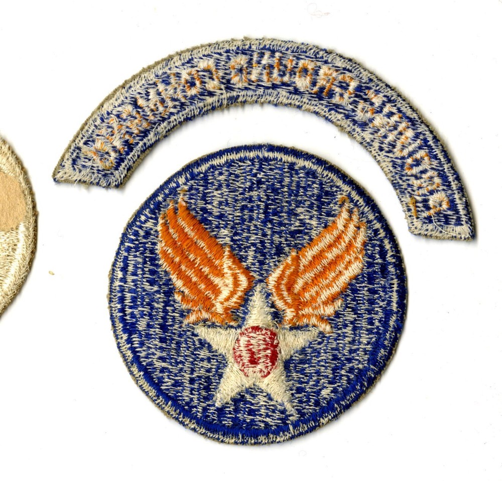 Proving Ground Command Tab and USAAF White Back Patch WWII Vintage