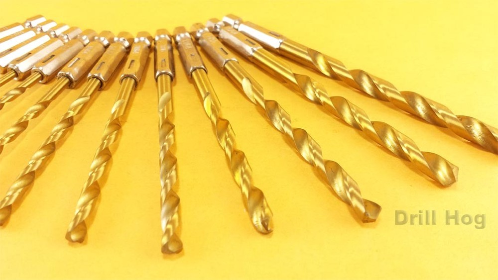 13 Pc Hex Shank Drill Bits Quick Change M2 Impact Driver Screw Gun Drill Hog®