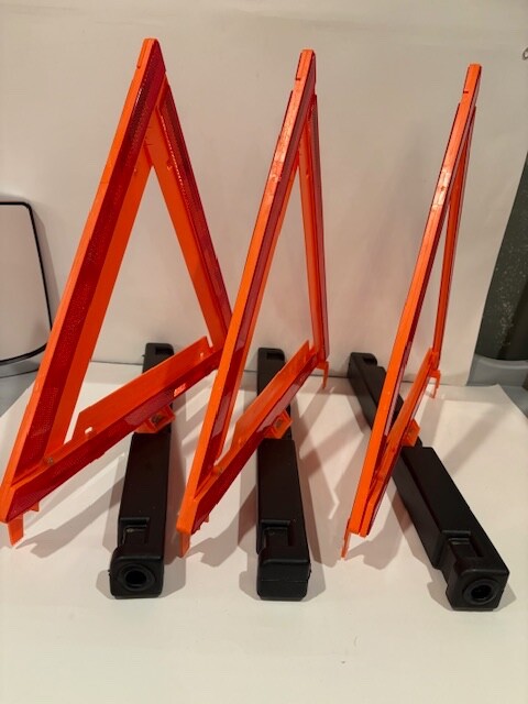 3x James King & Co Emergency Safety Warning Triangle Reflector Model 1005