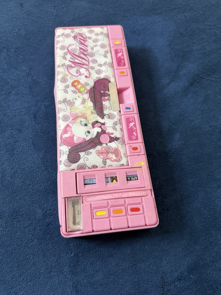 Disney Aristocats Marie Pull Out Compartment Pencil Case Box RARE