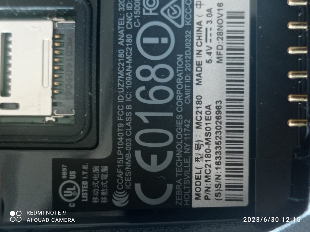 motorola mc2180 MC2180-MS01E0A 1D -includes new cradle-