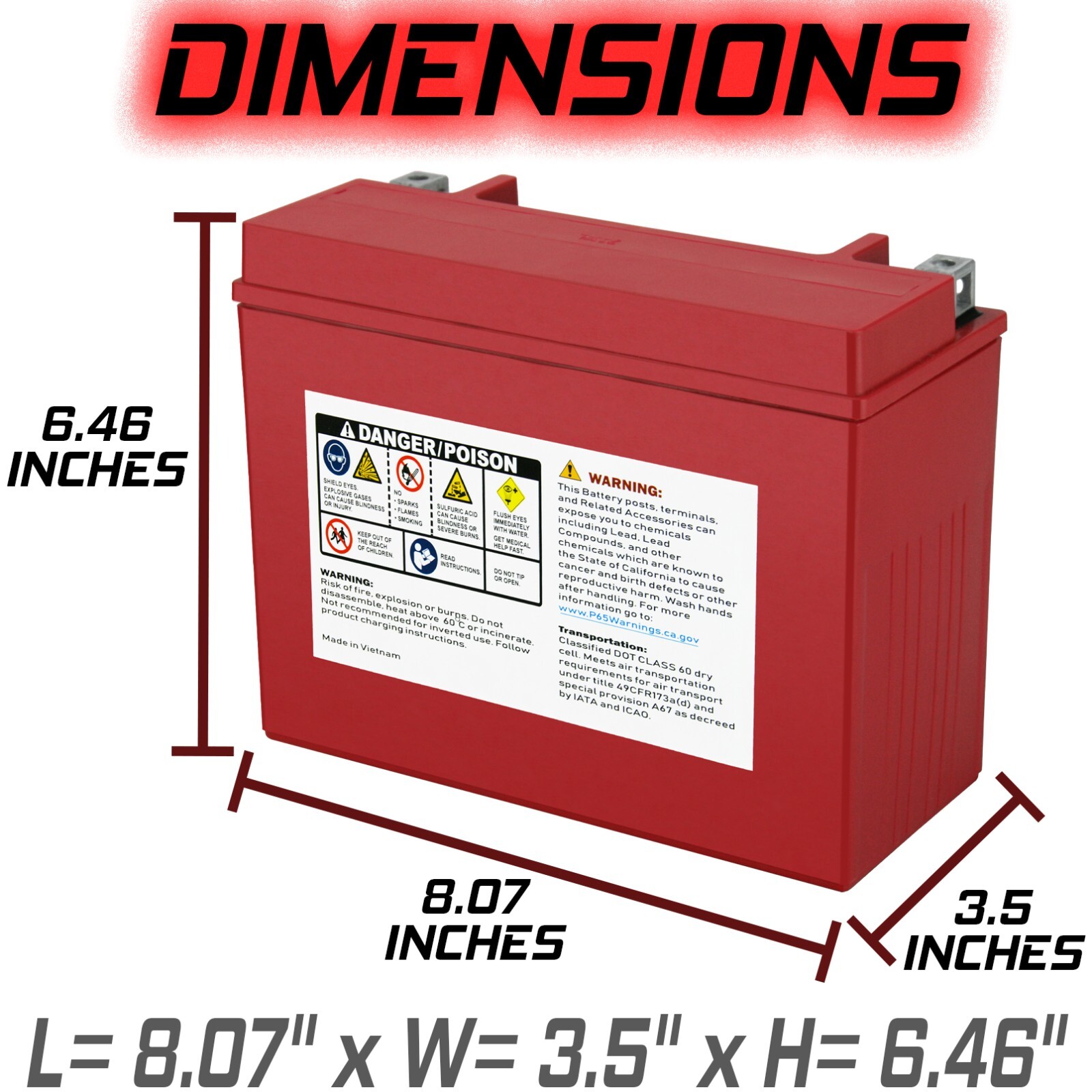 Banshee YTX24HL-BS Battery Compatible with Yuasa YTX24HL-BS