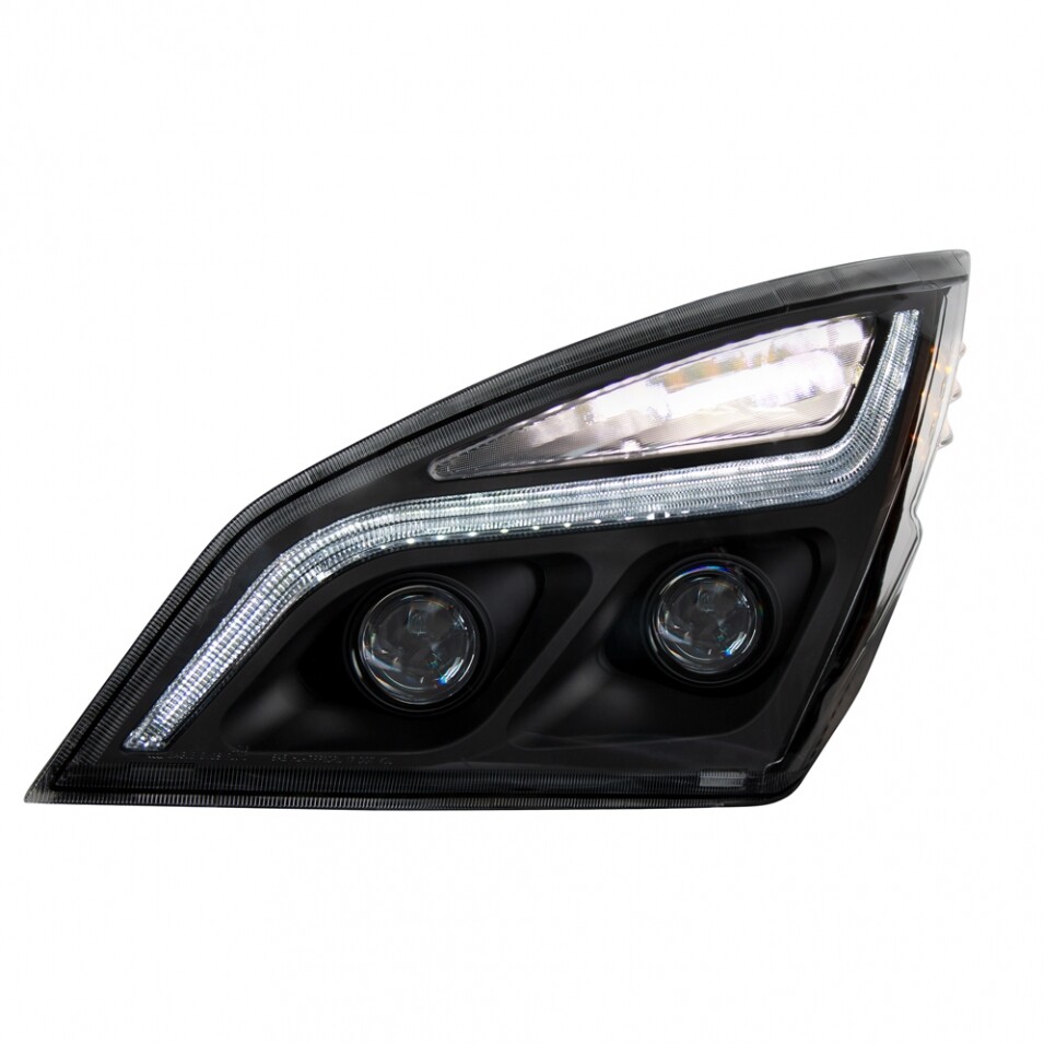 LED Projection Headlight w/ Position Light f/ Freightliner Cascadia - Driver