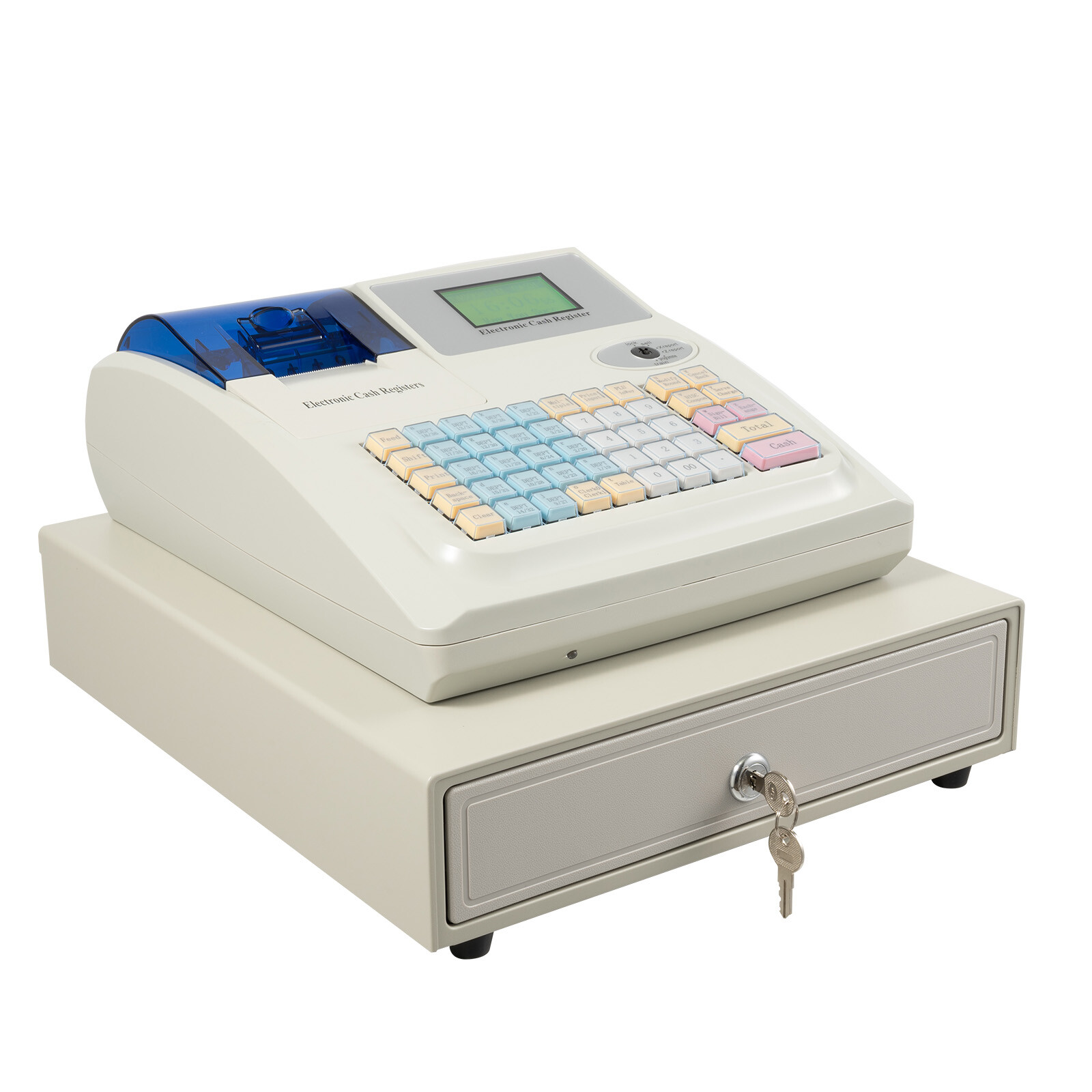 NEW Electronic Cash Register 48 Keys Cash Management System with Thermal Printer
