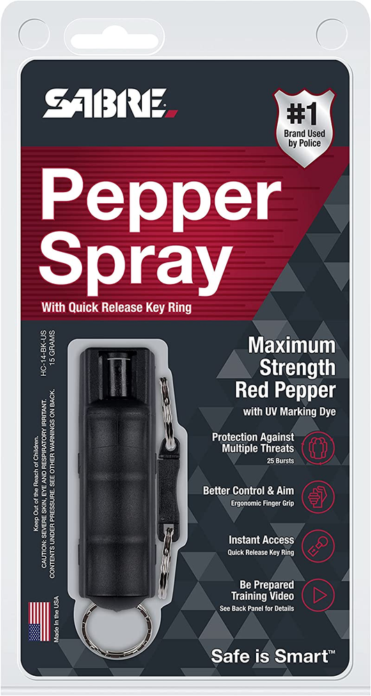 Pepper Spray, Quick Release Keychain for Easy Carry and Fast Access Safe