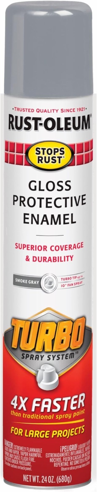 Rust-Oleum 334128 Stops Rust Turbo Spray Paint, 24 oz, Gloss (Select Color)