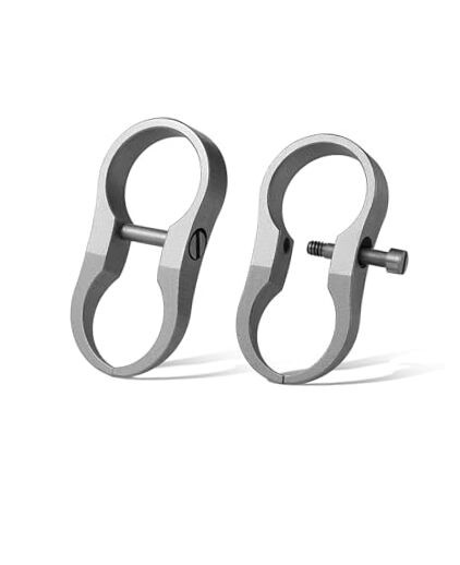 Titanium Alloy Car Key Chain Ring, Mini Key Shackle with Small Grey 2 Pack