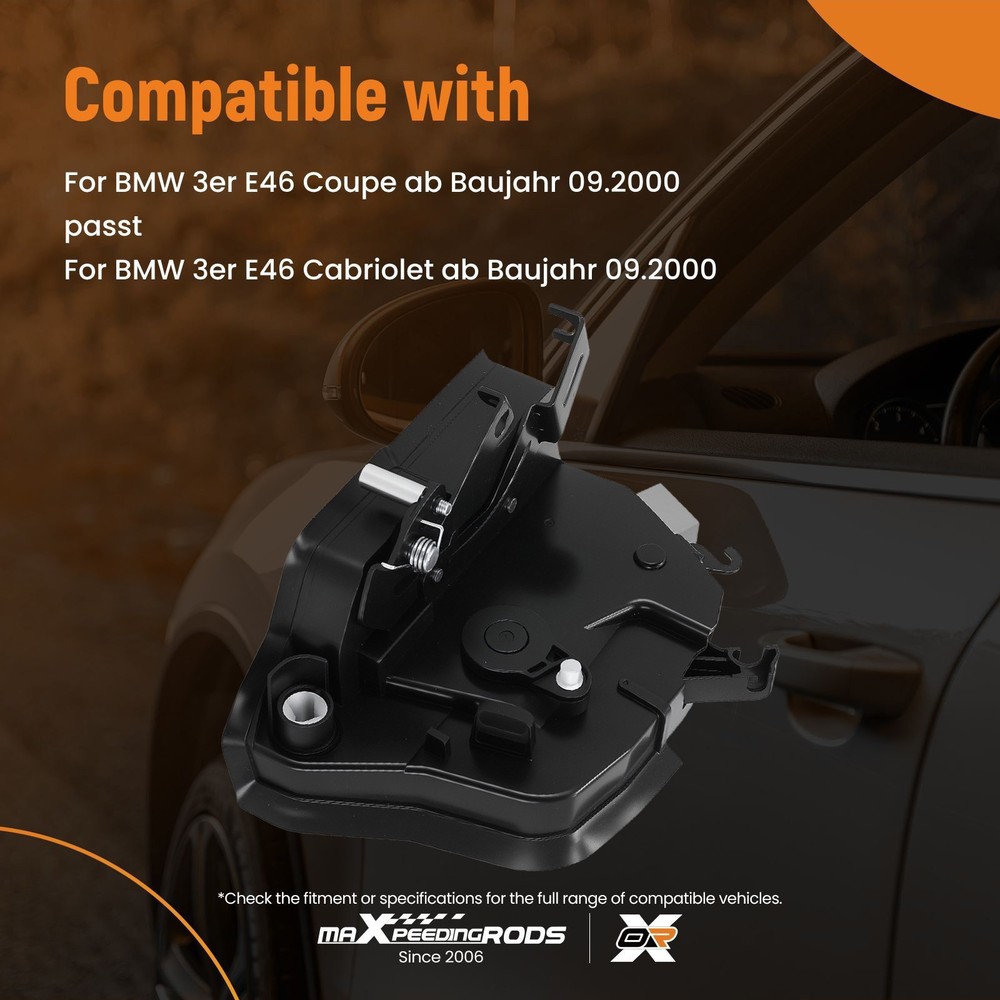 Front Driver Side Door Lock Actuator Motor for BMW E46 325Ci 330Ci M3 2001-2006