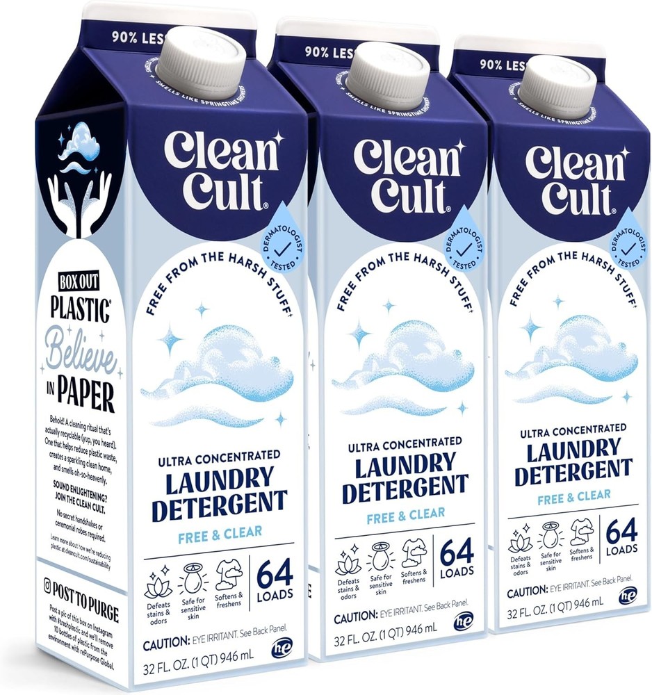 CleanCult Concentrated Laundry Detergent | 3 Pack | Choose Scent