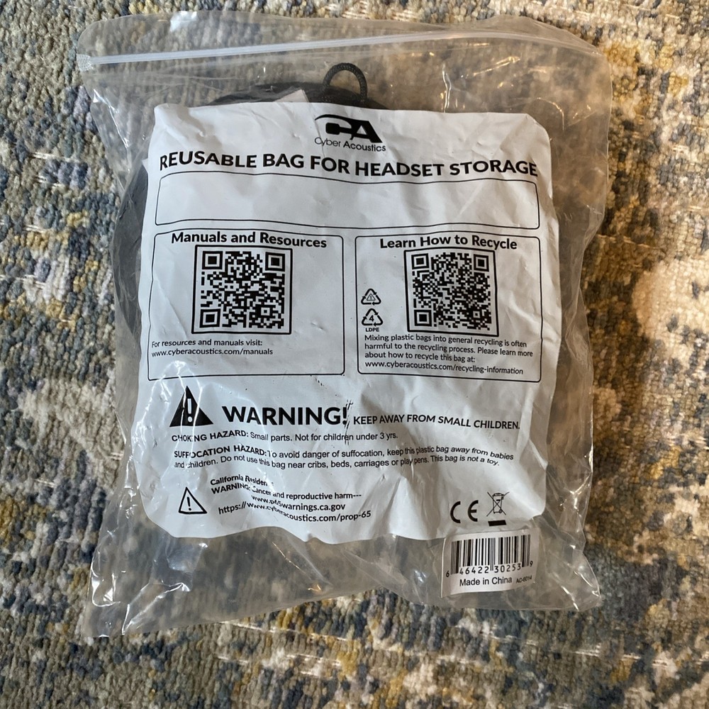 USB-C Stereo Headset (AC-6014), in-Line Volume and Mute Controls for PC