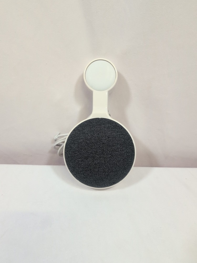 Google Home Mini HOA Smart Assistant Speaker Dark Gray With Wall Adaptor Plug